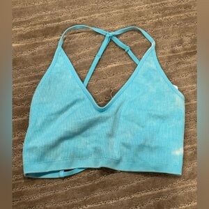 Aerie Light Blue Ribbed Top Size M